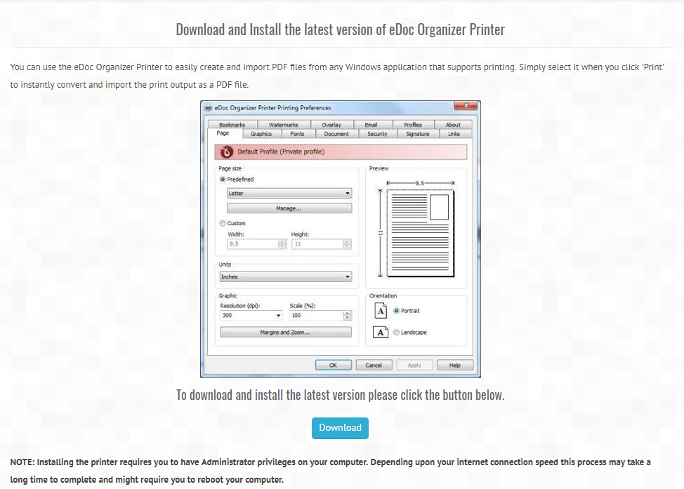 Watt konjugat Valnød Downloading eDoc Organizer Printer | eDoc Organizer