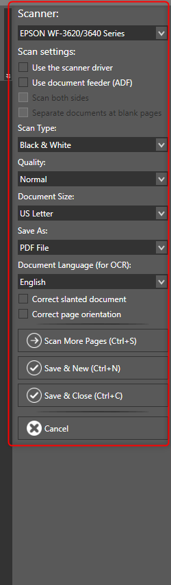 Edoc Scan Scan Document wizard | eDoc Organizer